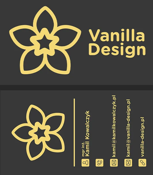 Wizytówka Vanilla Design visual